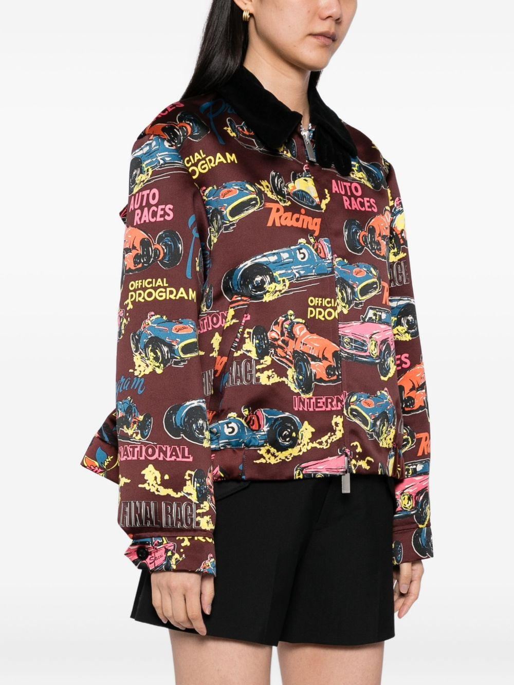 tropical-print jacket - 3