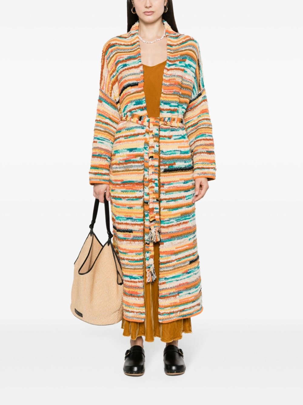 Maduray patterned-intarsia coat - 2