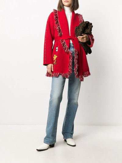 Alanui Snoopy embroidered cardi-coat outlook