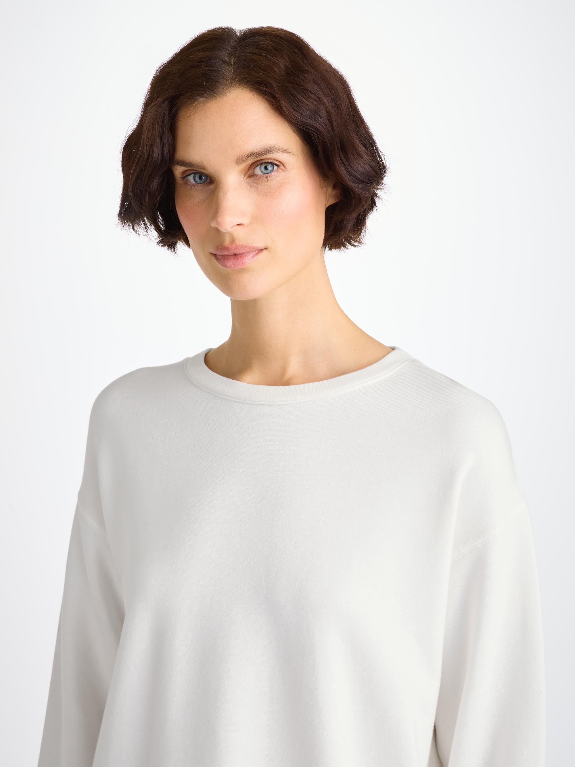 Women's Sweatshirt Quinn Cotton Modal White - 2