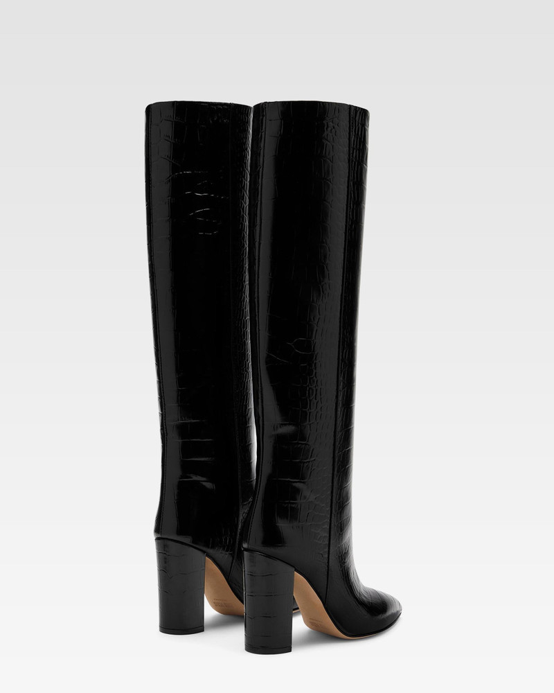 Croc-effect leather boot 3