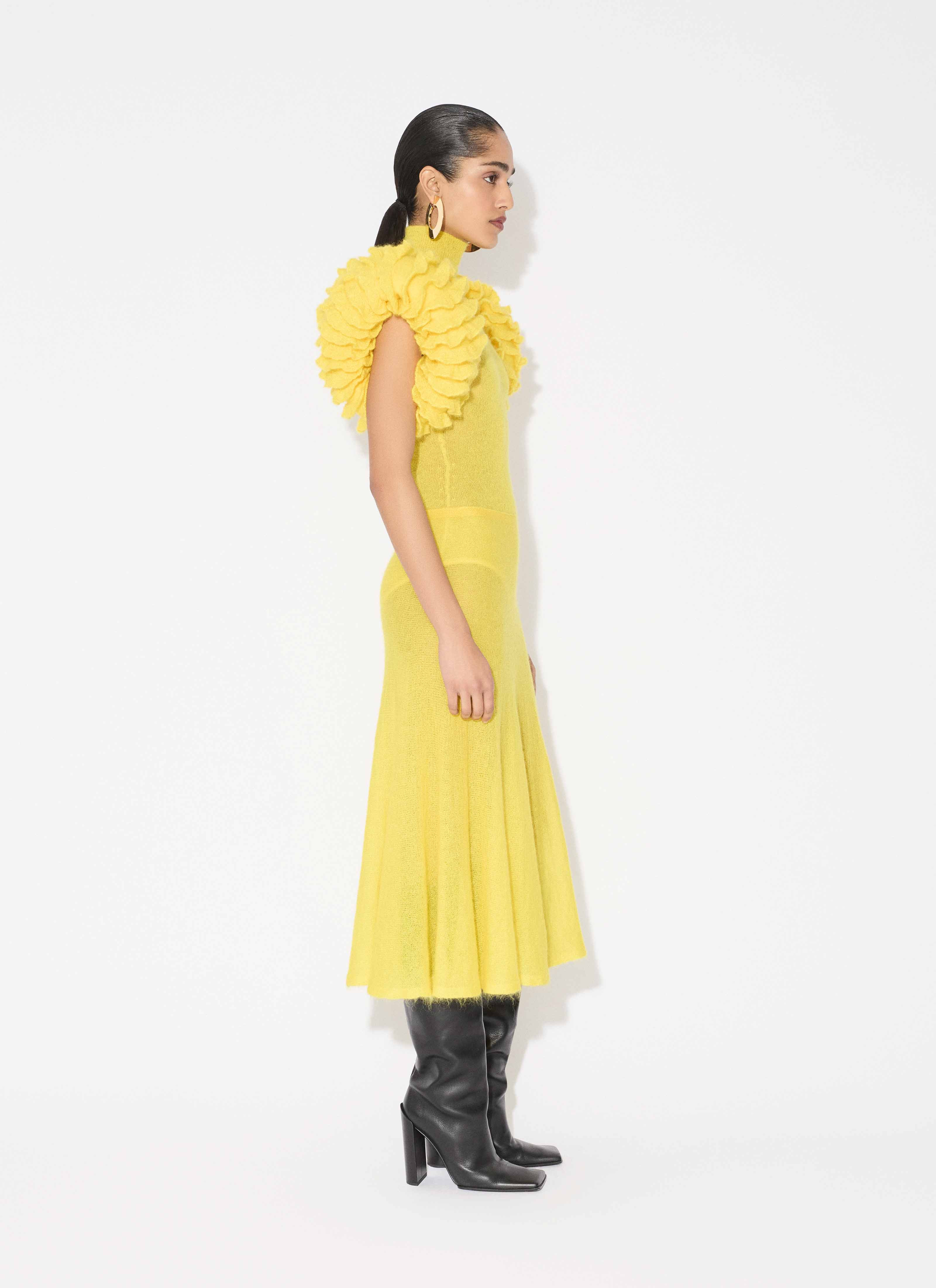 MOHAIR KNIT CIRCLE SKIRT - 4