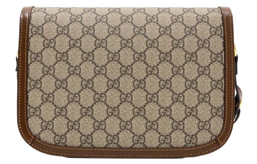 (WMNS) Gucci 1955 Canvas Single-Shoulder Bag Unisex Small Ebony/Brown 602204-92TCG-8563 - 3