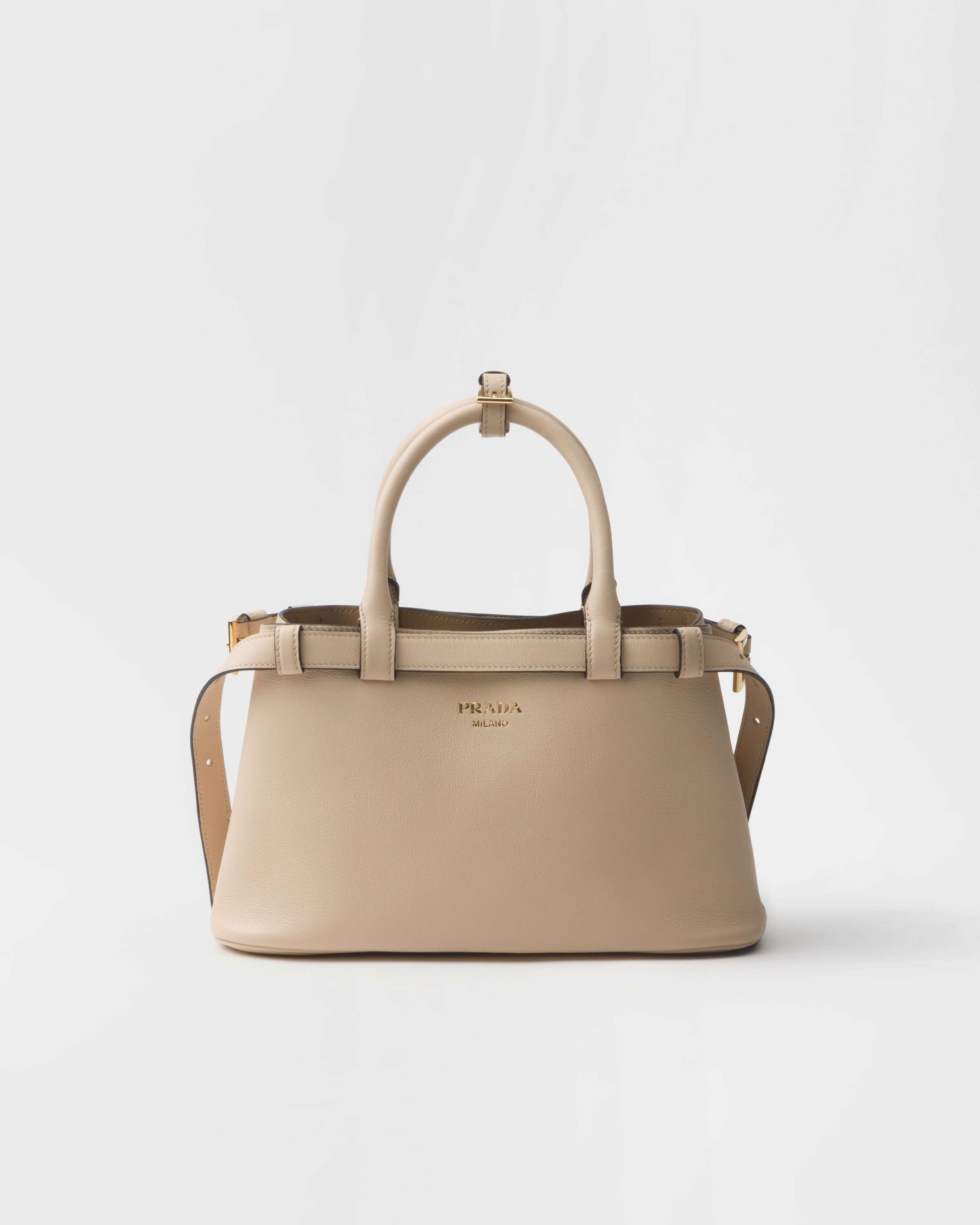Prada Buckle small leather handbag with double belt - 1