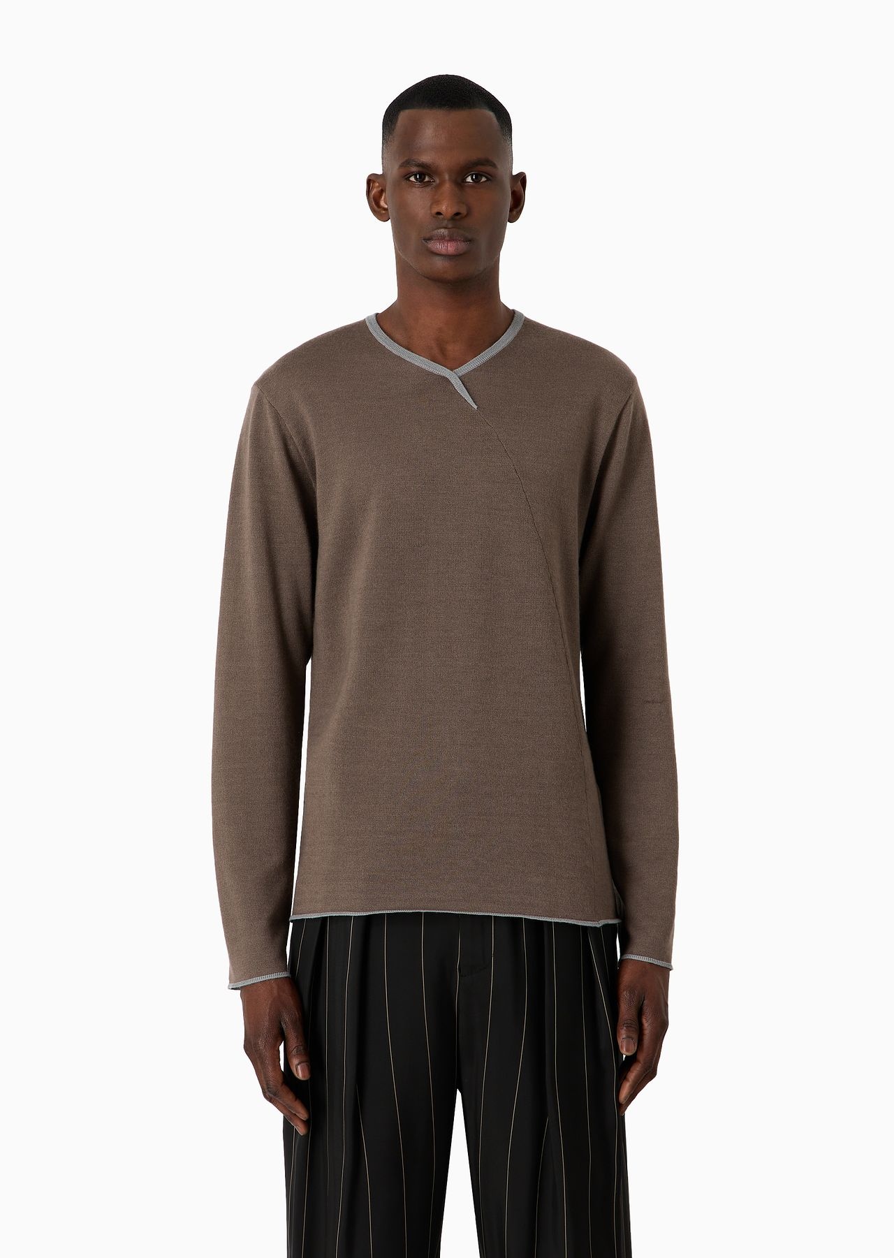 Crew-neck jumper in cashmere and silk - 2