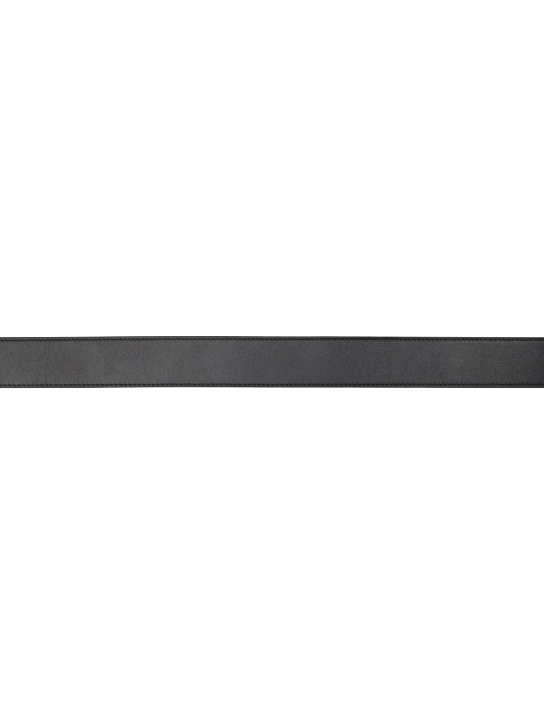 Black Smooth Leather B Belt - 2