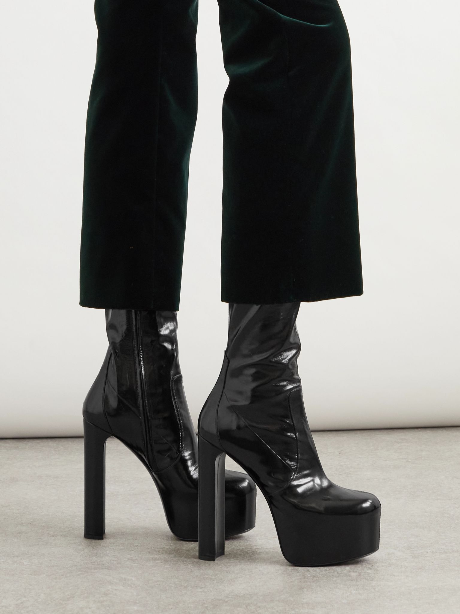 Billy paneled leather boots Black - 2