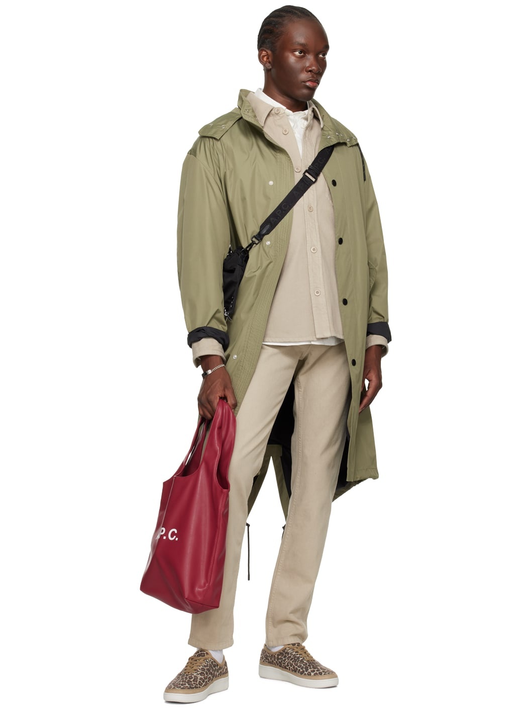 Beige Plain Simple Sneakers - 5