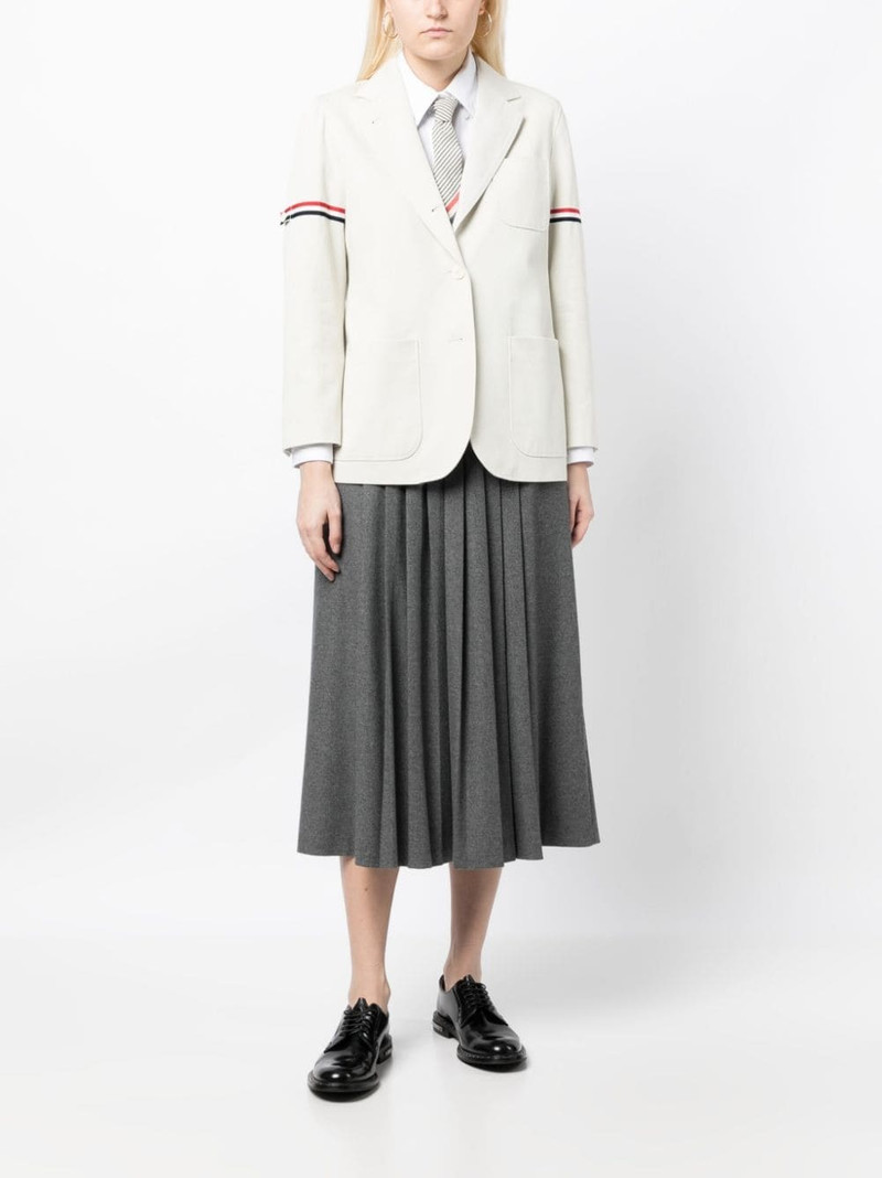 Thom Browne RWB-stripe cotton blazer outlook