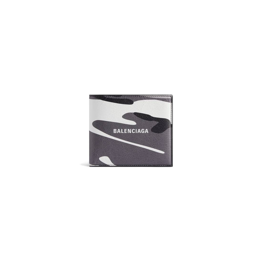 Men's Cash Square Folded Wallet Camo Print in Grey/white - 1