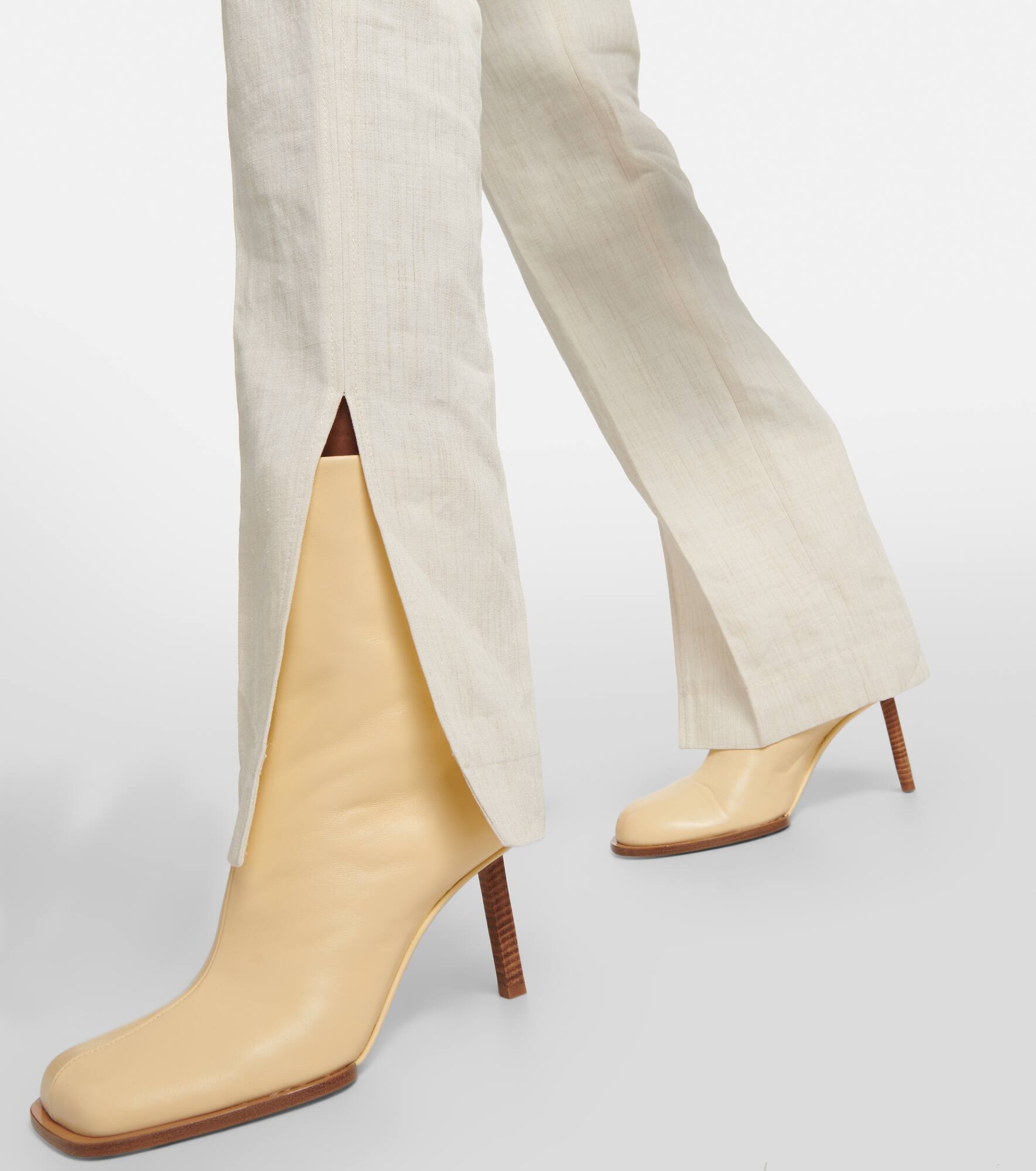 Les Bottines Rond Carré leather ankle boots - 4