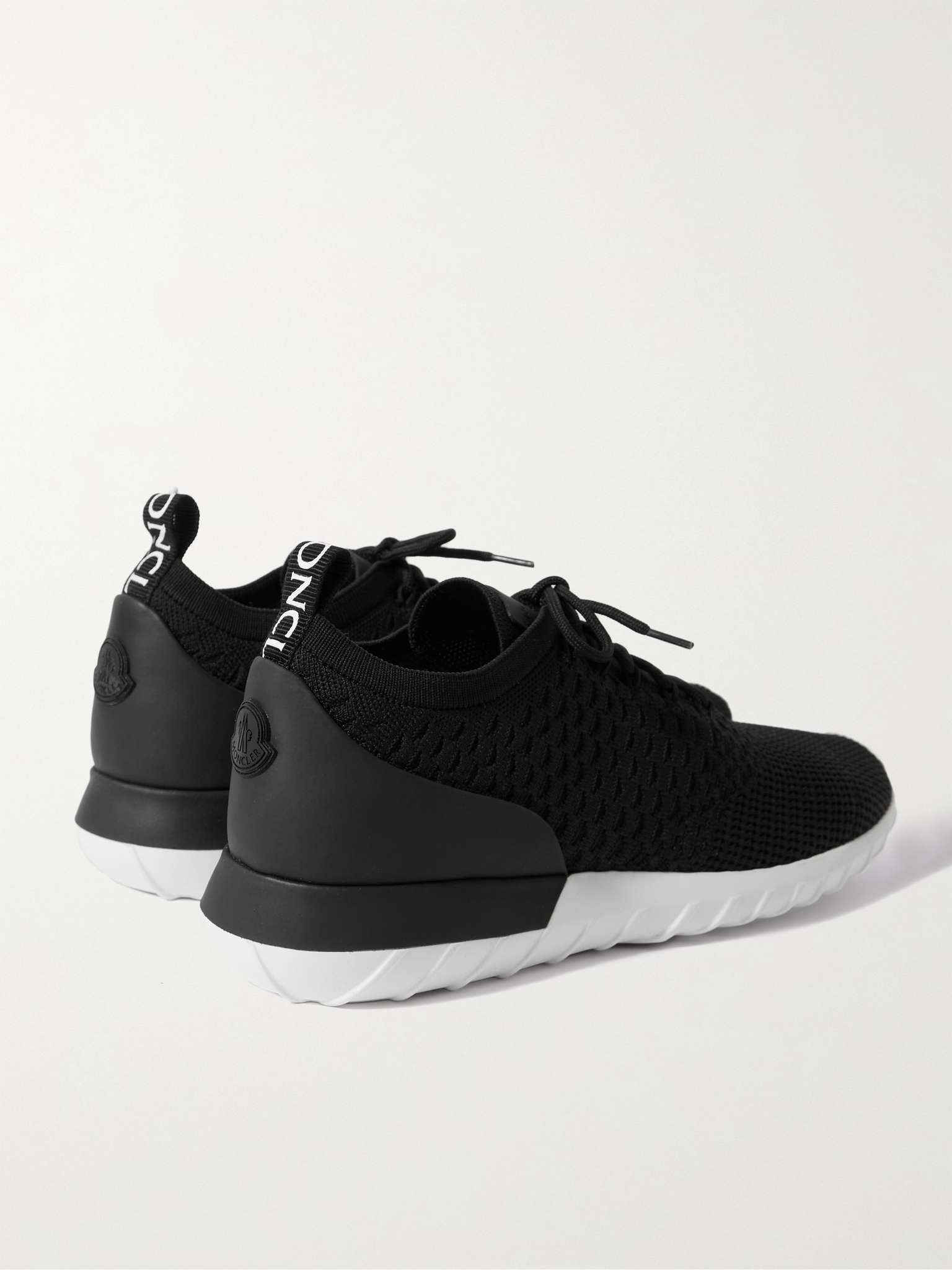 Emilien Leather-Trimmed Stretch-Knit Sneakers - 5