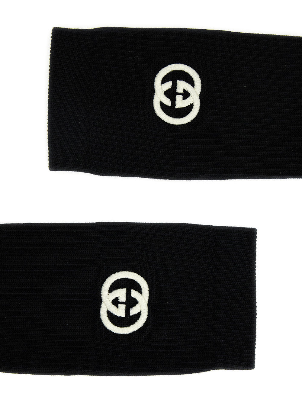 Gucci Men Black Gg Logo Socks In Cotton Man - 3
