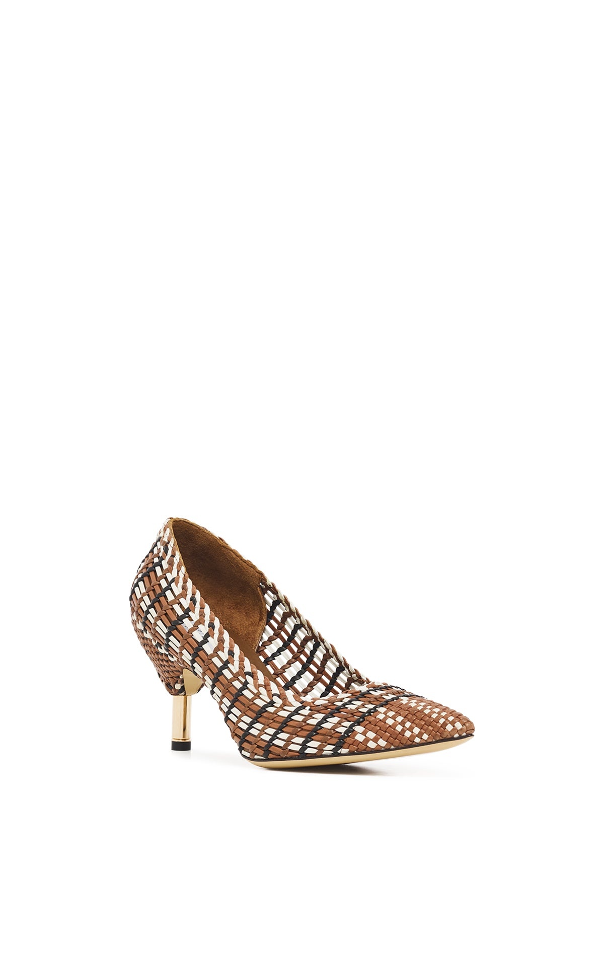 Andres Braided Pump in Cognac Multi Leather - 2