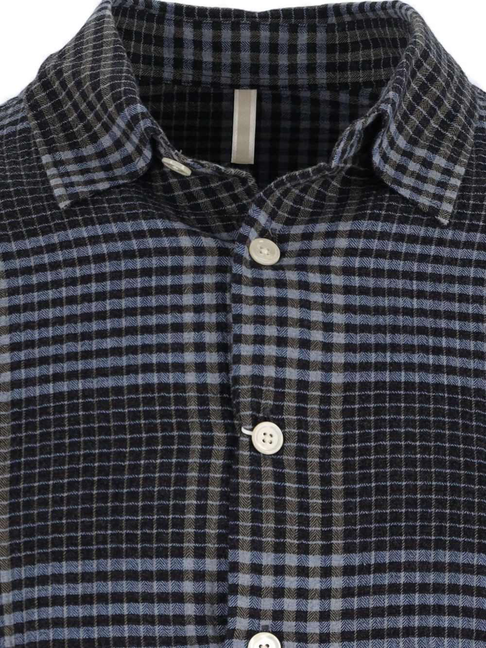 checked long-sleeved shirt - 3
