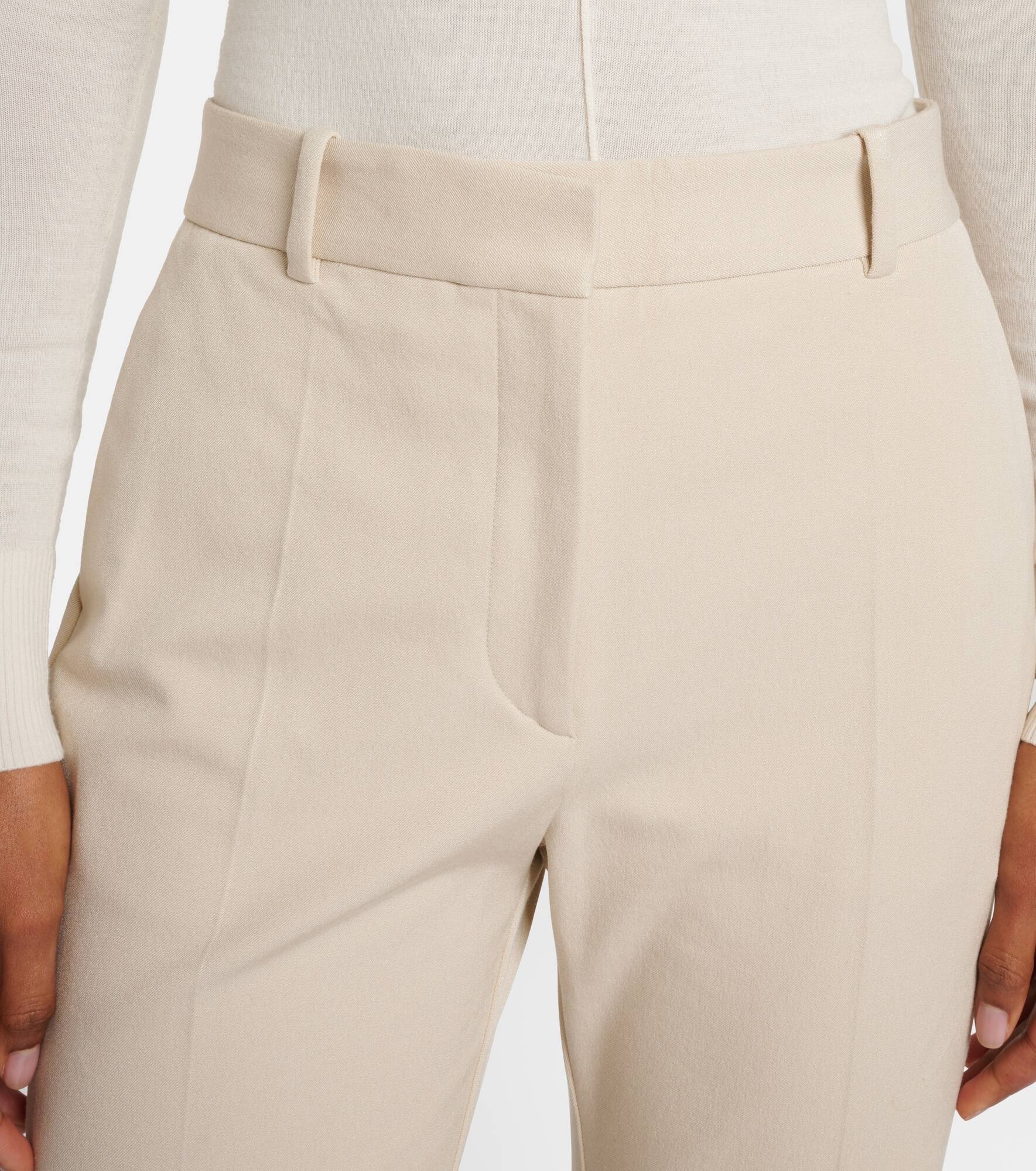 Tafira mid-rise gabardine flared pants - 4