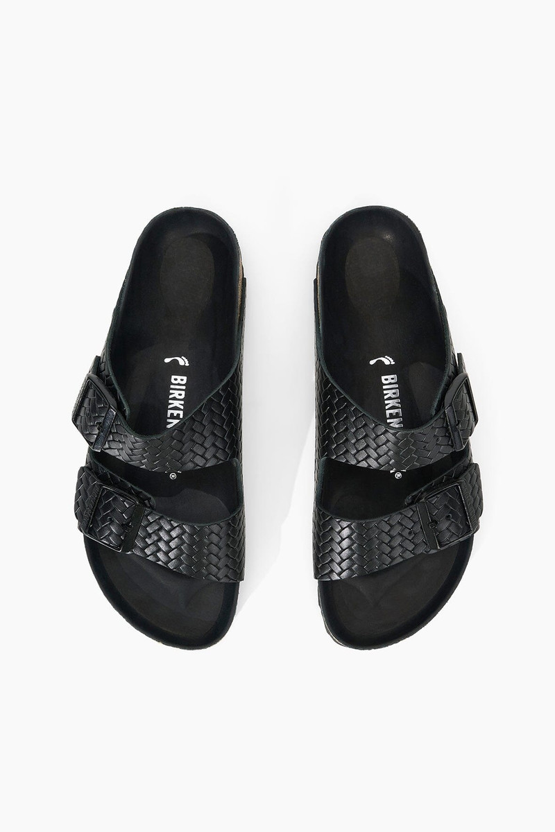 STAUD BIRKENSTOCK ARIZONA WOVEN EMBOSSED SANDAL BLACK 7