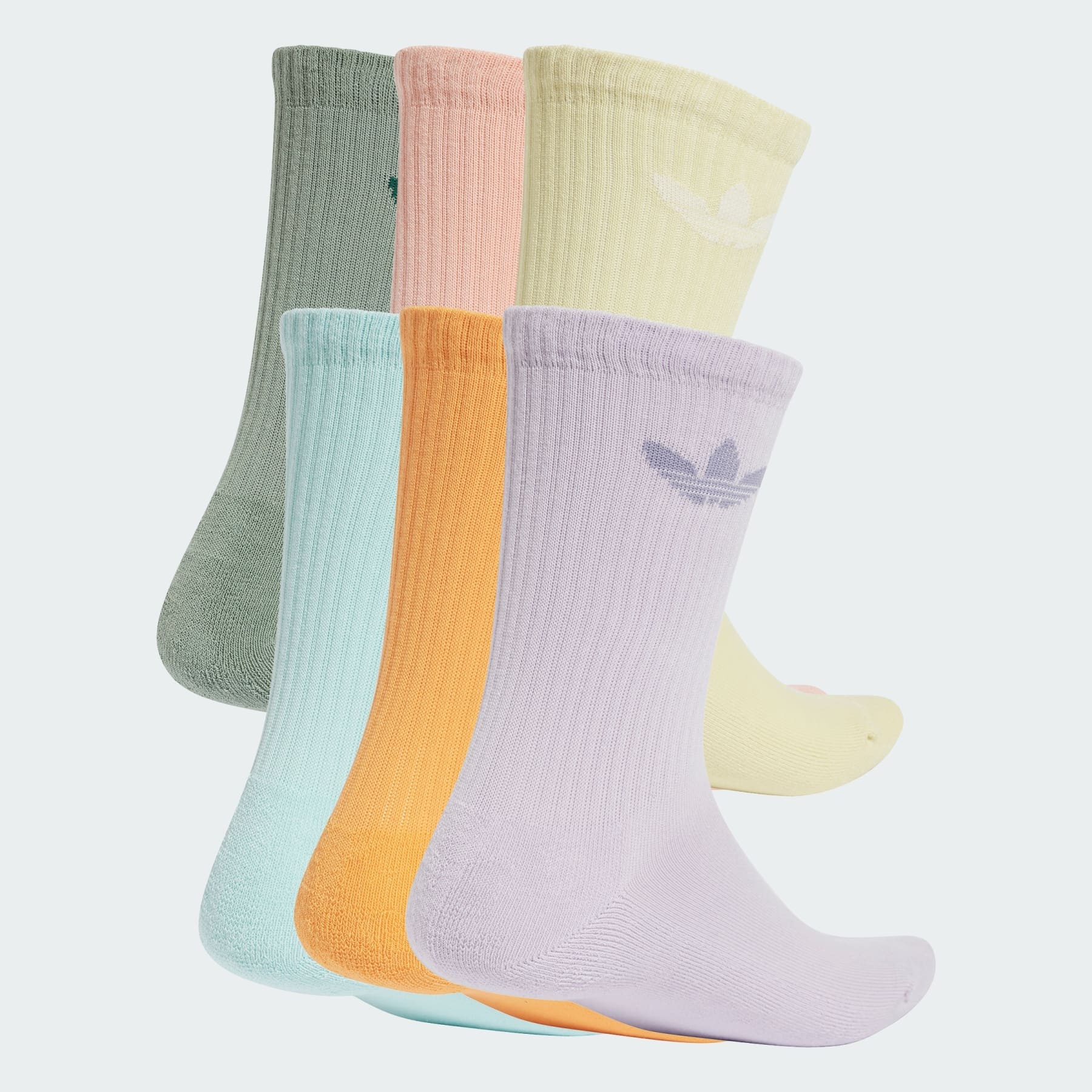 Trefoil Cushion Crew Socks 6 Pairs - 2
