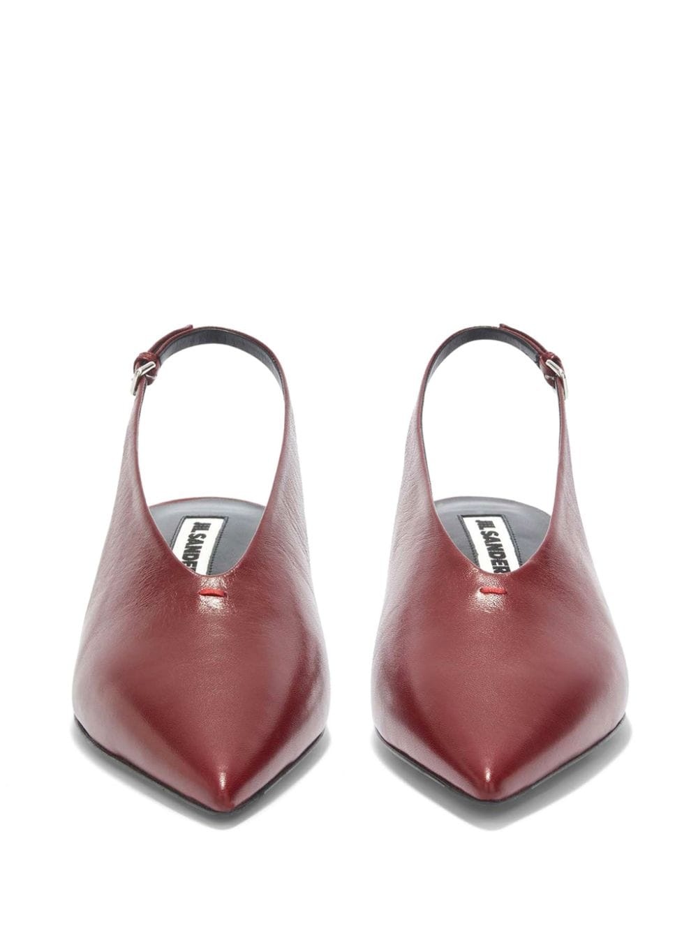 slingback leather pumps - 4