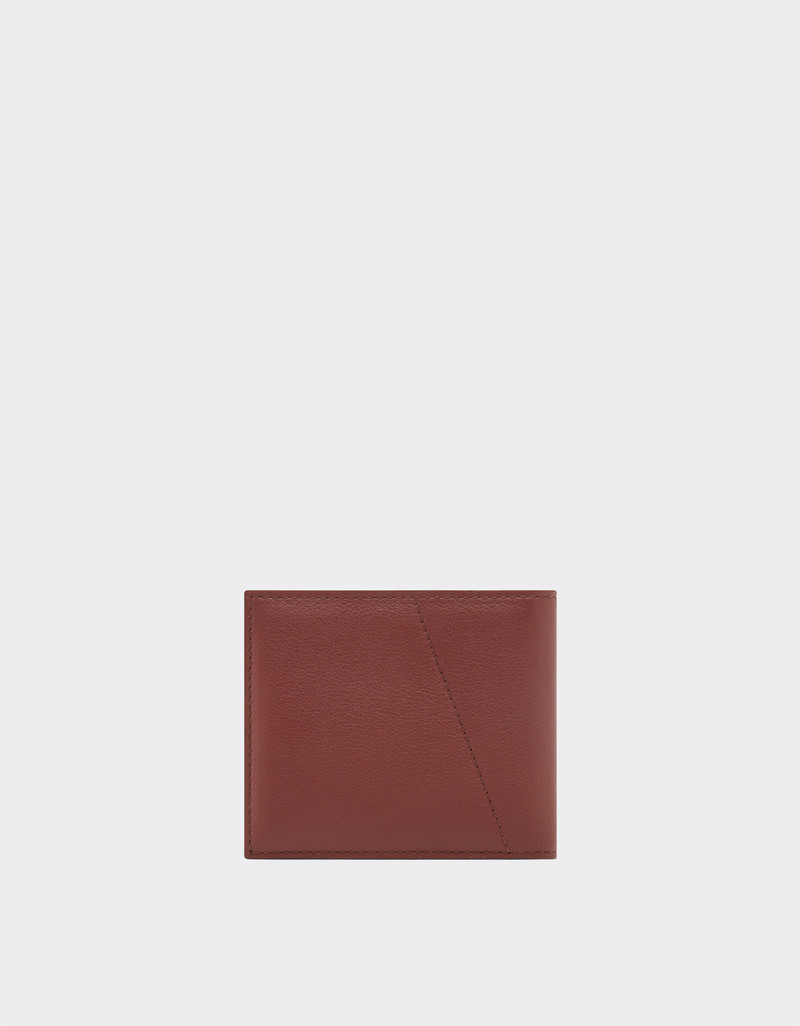 Ferrari Leather wallet with diagonal stitching outlook