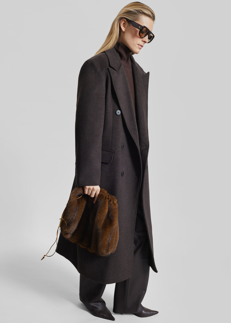 Bellace Wool Coat - Brown 5