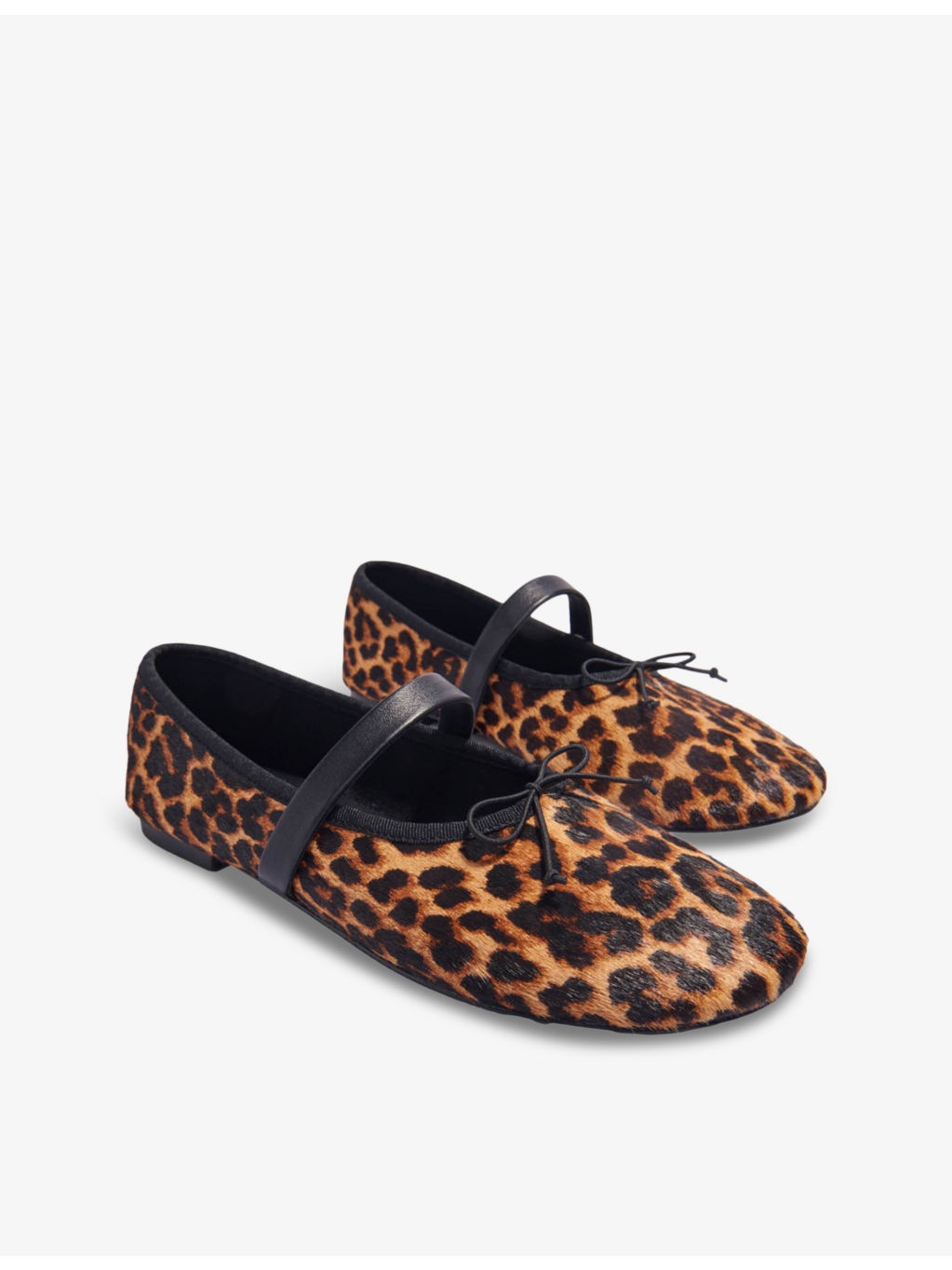 Faby leopard-pattern calf-hair ballerina shoes - 3