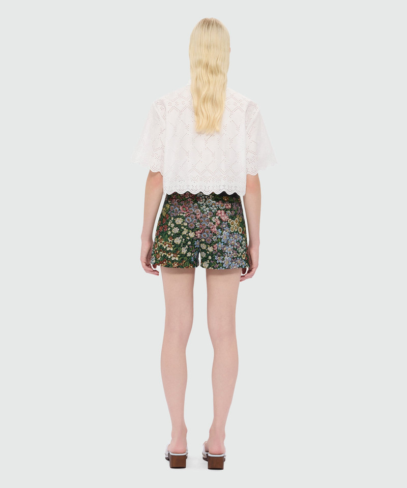 Multicolor floral jacquard shorts 3