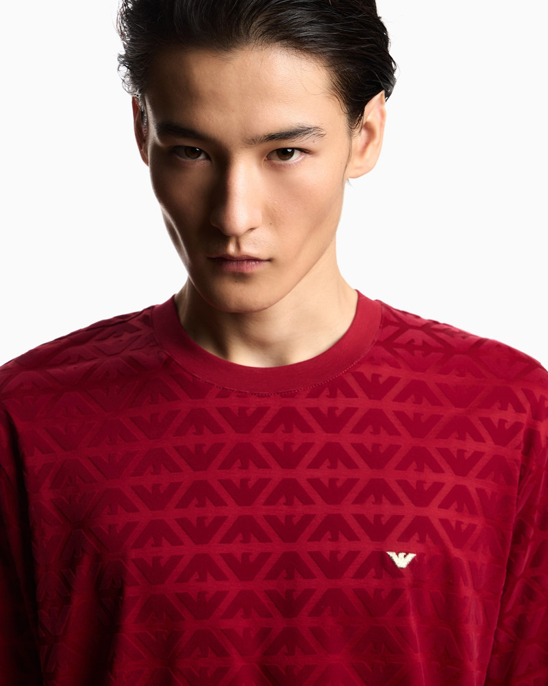 LUNAR NEW YEAR LYOCELL-BLEND JERSEY T-SHIRT WITH FLOCKED EAGLES 5