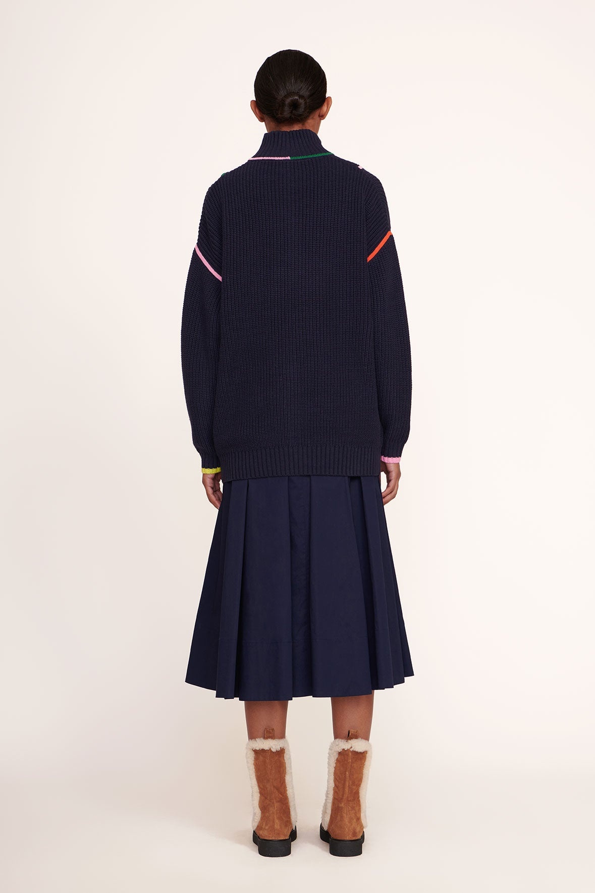 STAUD HAMPTON SWEATER NAVY MULTI - 5
