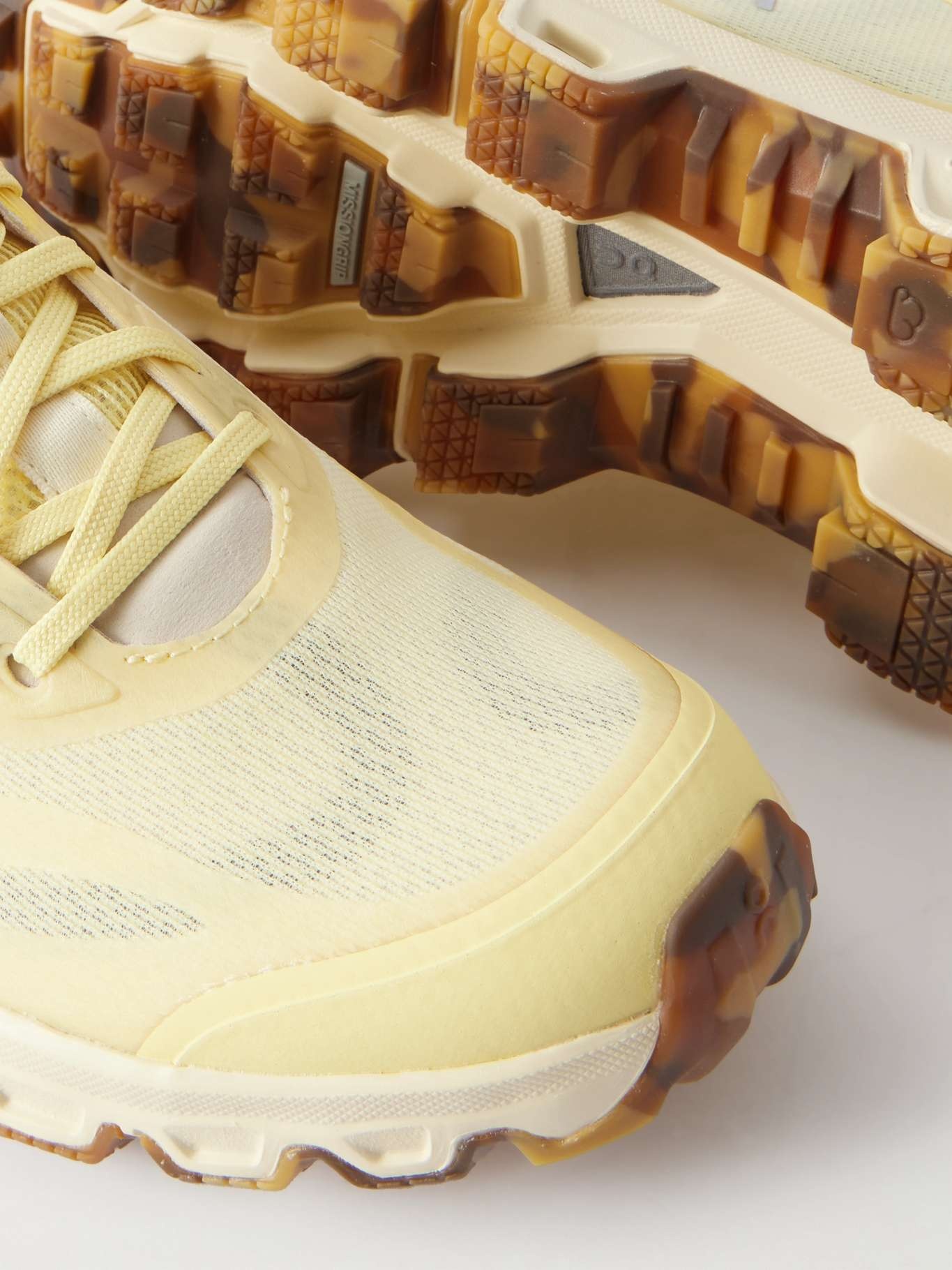 + ON CLOUDVENTURE 2.0 rubber-trimmed paneled recycled-mesh sneakers Pastel yellow - 4