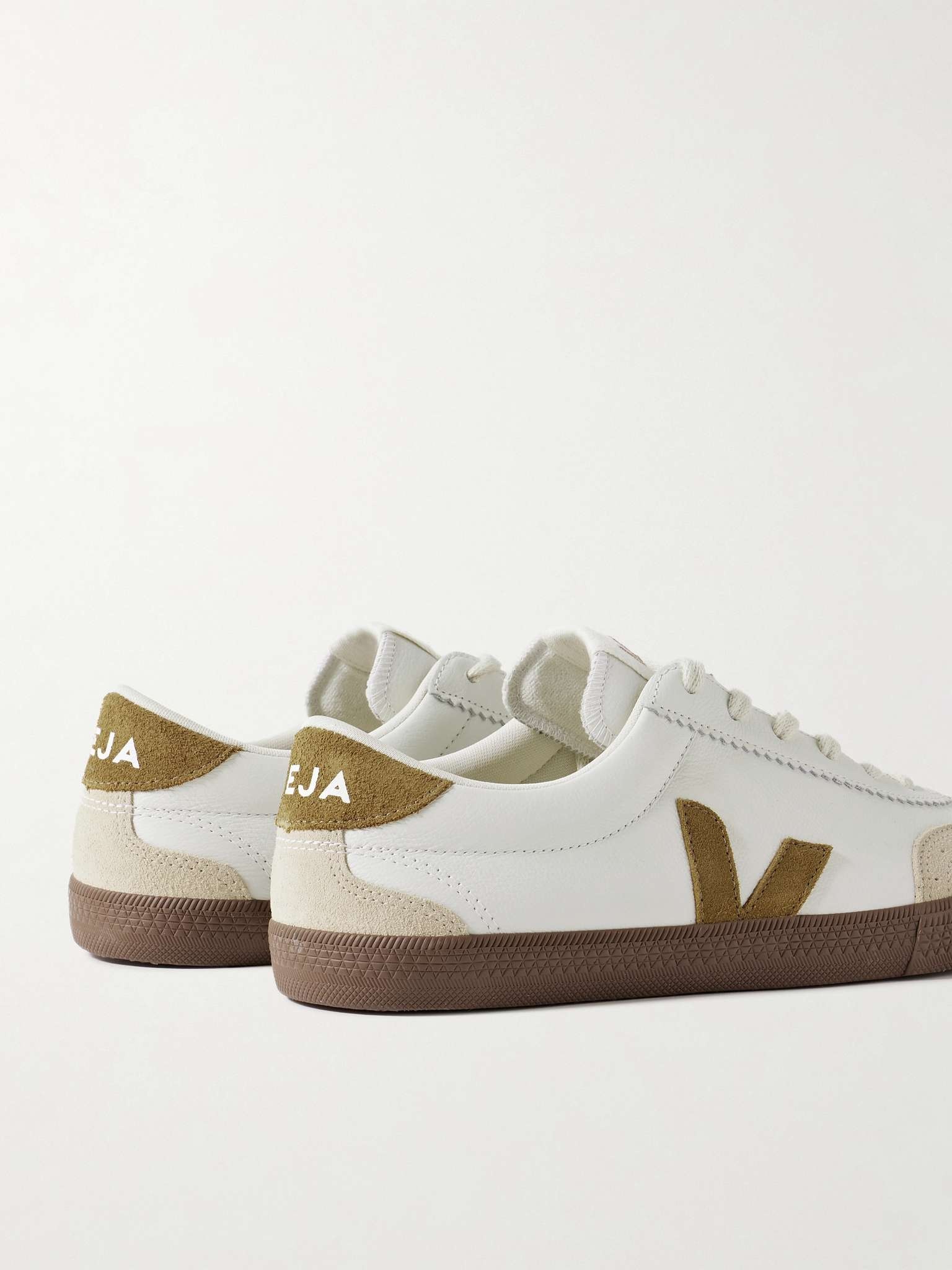 Volley Suede-Trimmed O.T. Leather Sneakers - 5