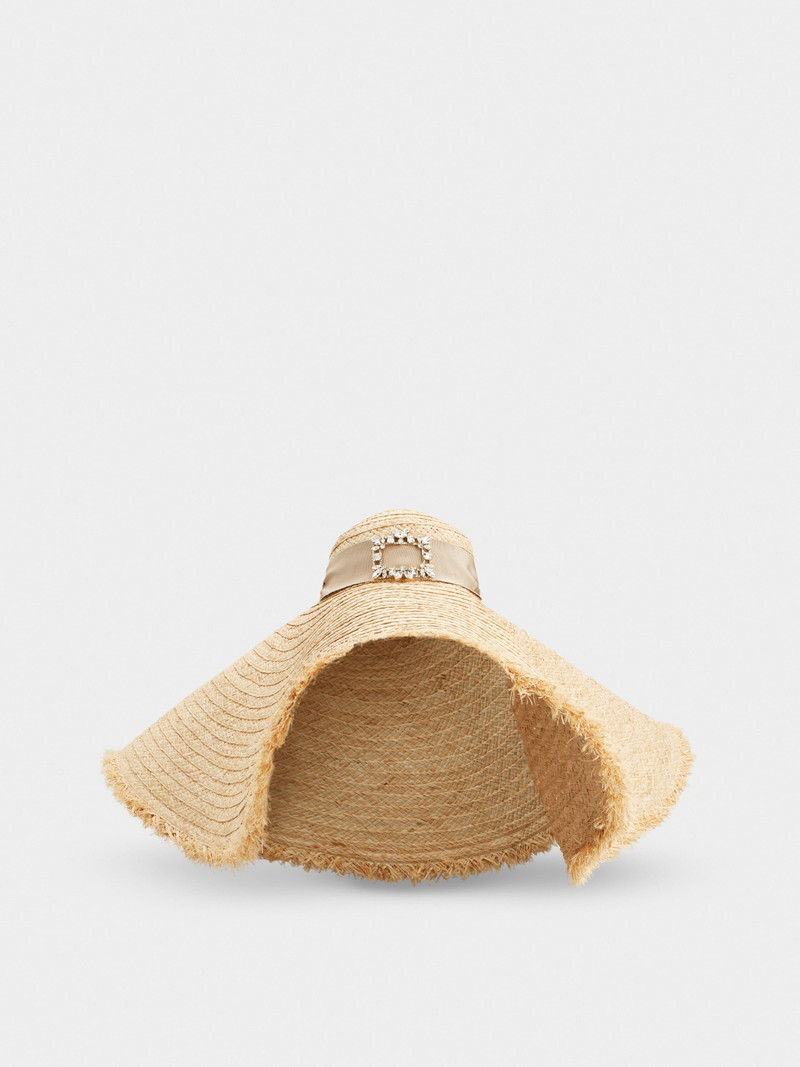 Broche Vivier Hat in raffia - 1