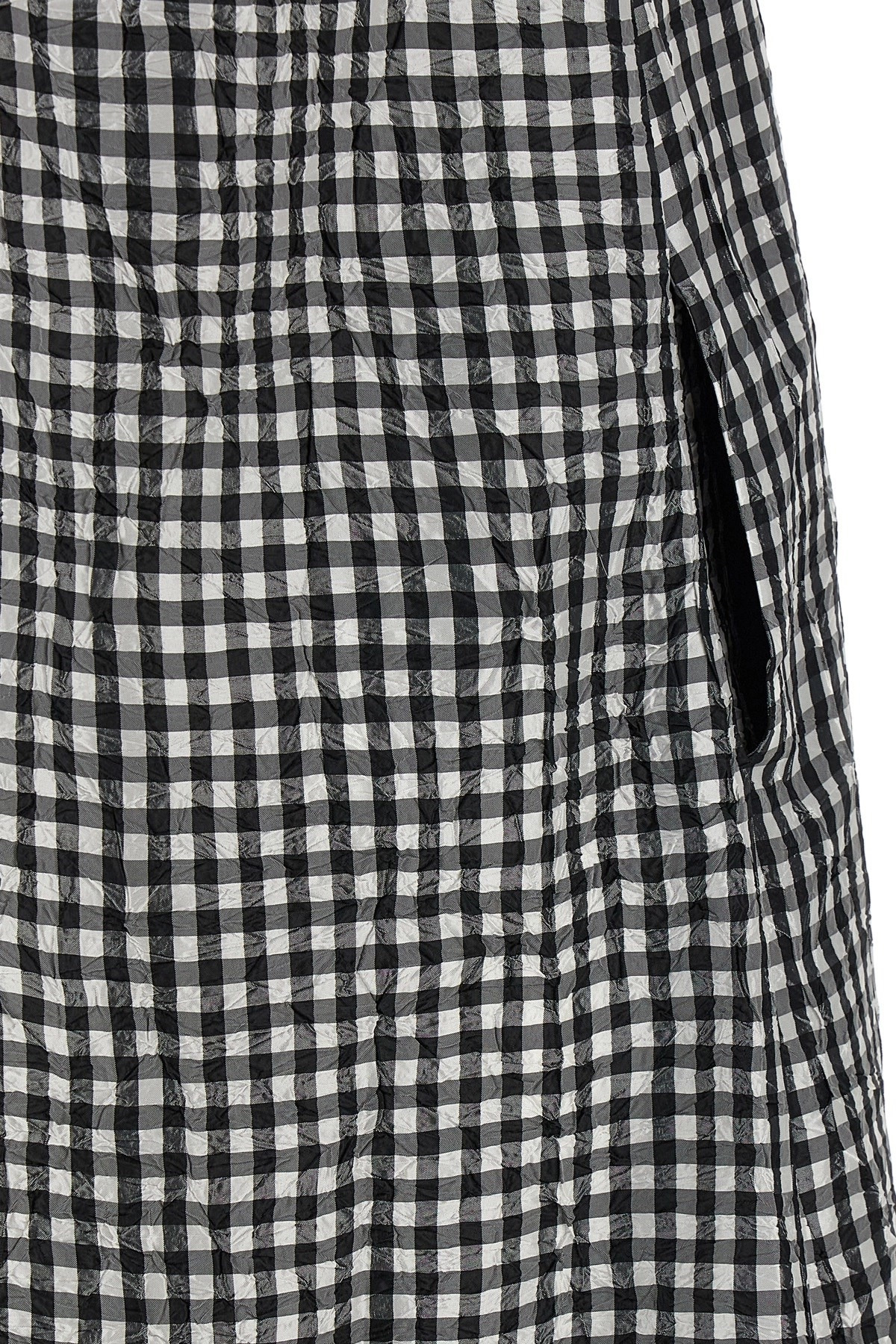 'Crinkled Check Long' dress - 5