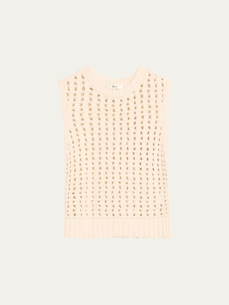 Tape Yarn Sweater Vest - 1
