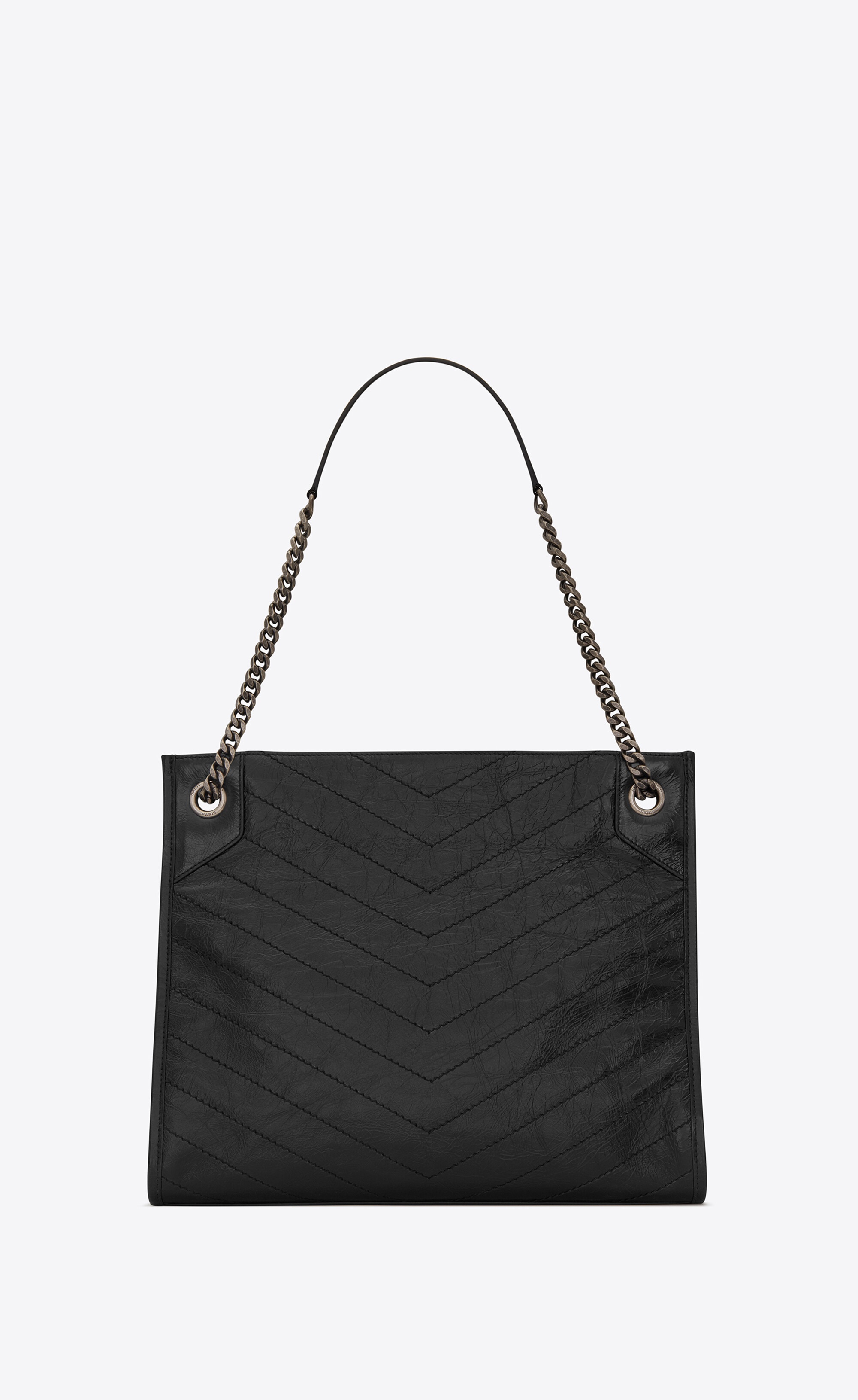 niki medium shopping bag in crinkled vintage leather - 3