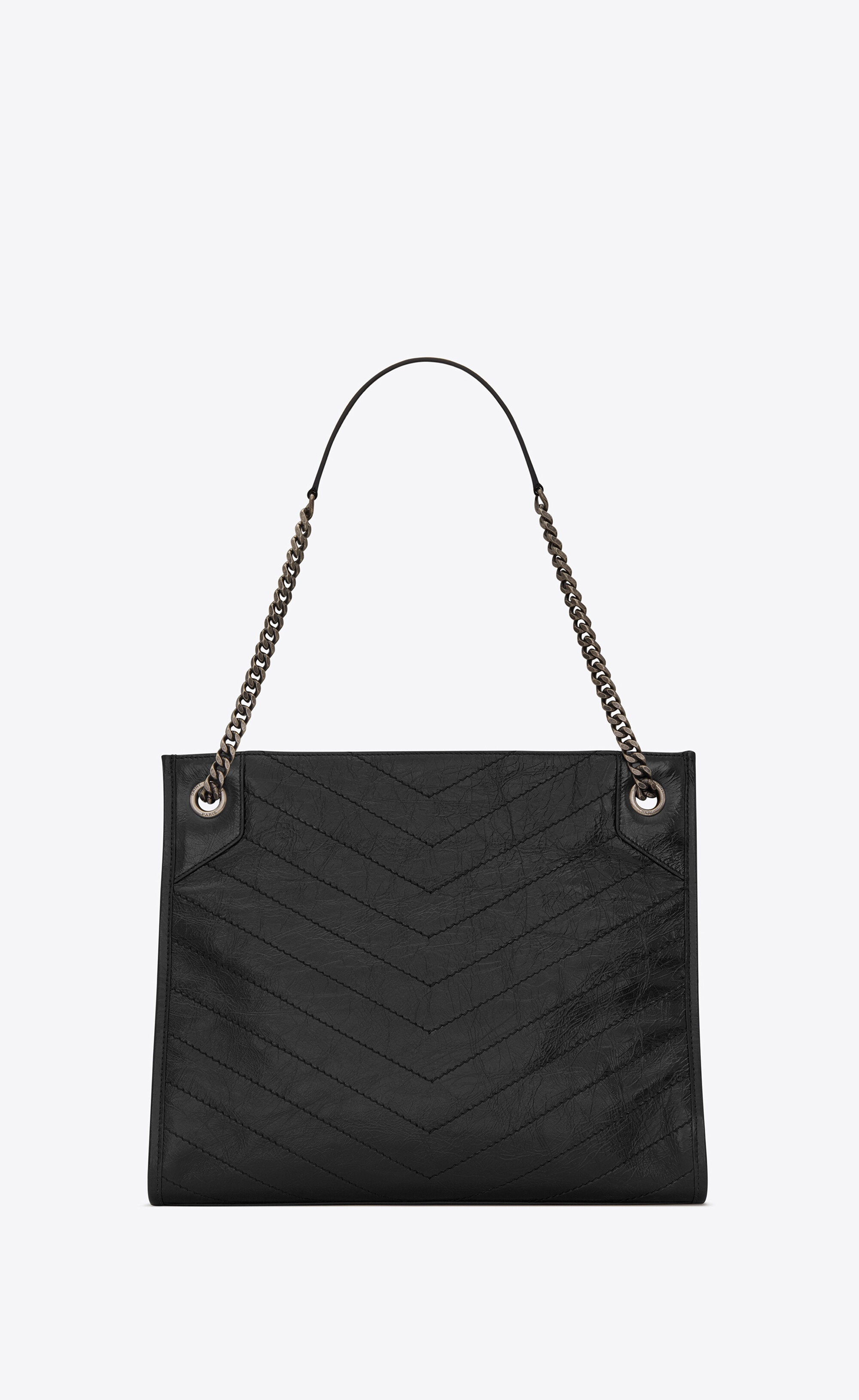 niki medium shopping bag in crinkled vintage leather - 3