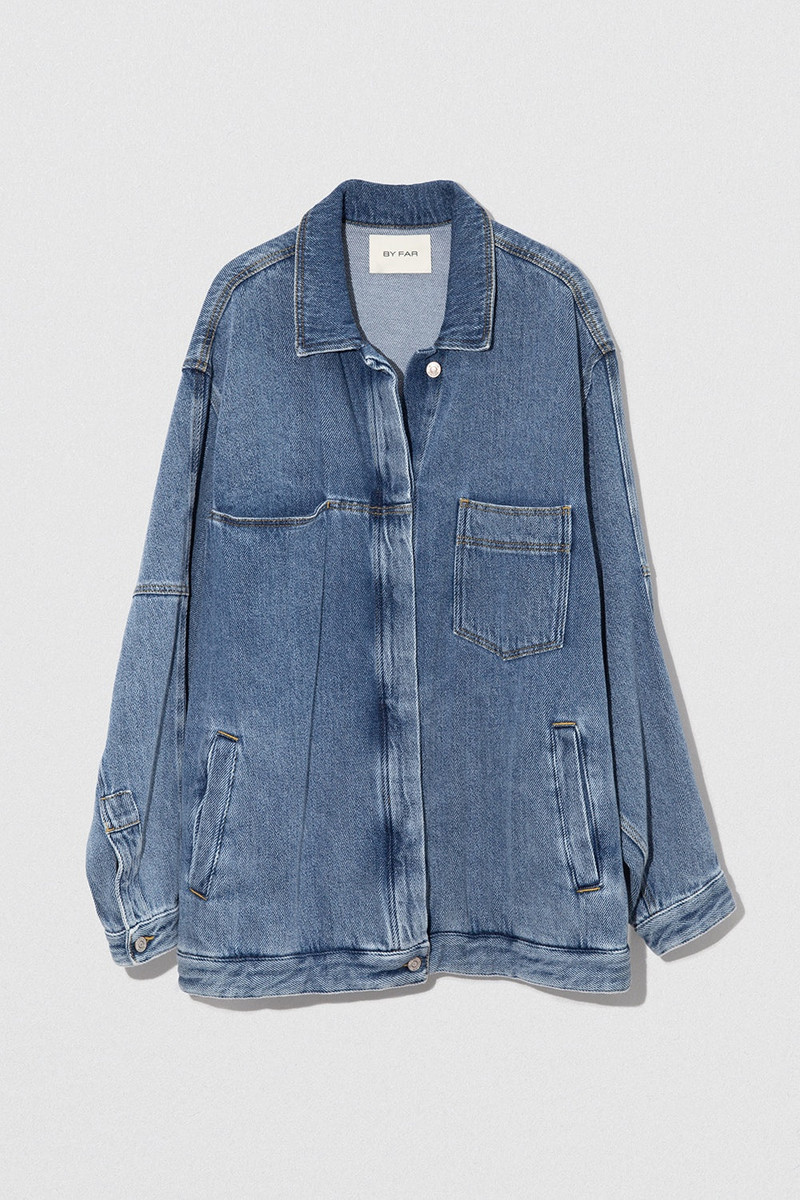 D DENIM OVERSIZE JACKET STONE WASH DENIM 1