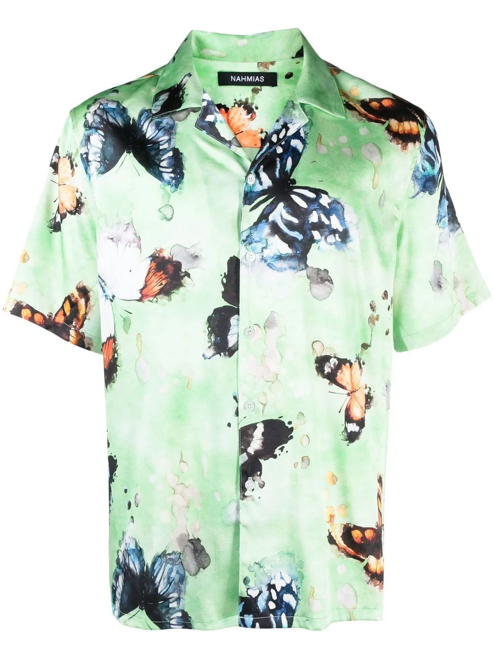 butterfly print short-sleeve shirt - 1