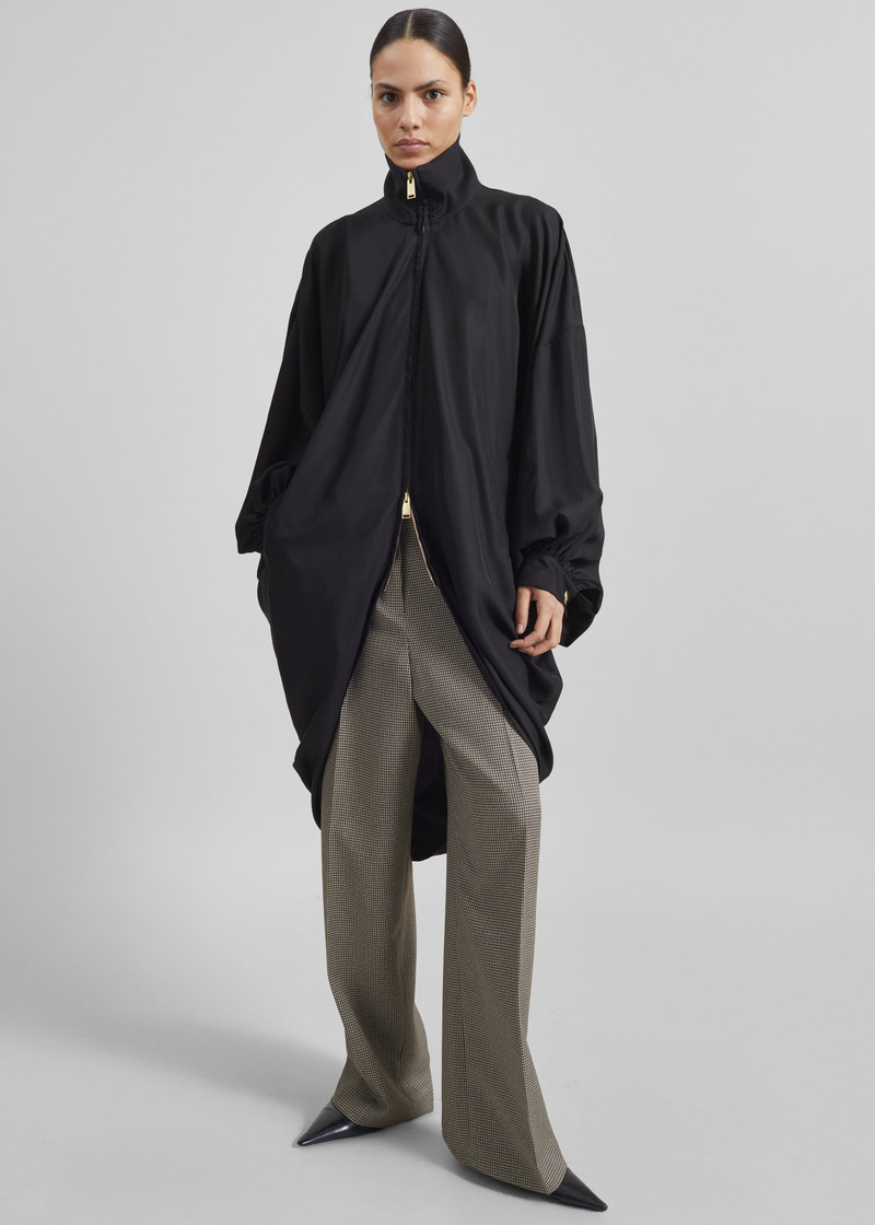 Darkpark Norma Draped Sleeves Bomber Jacket - Black 4
