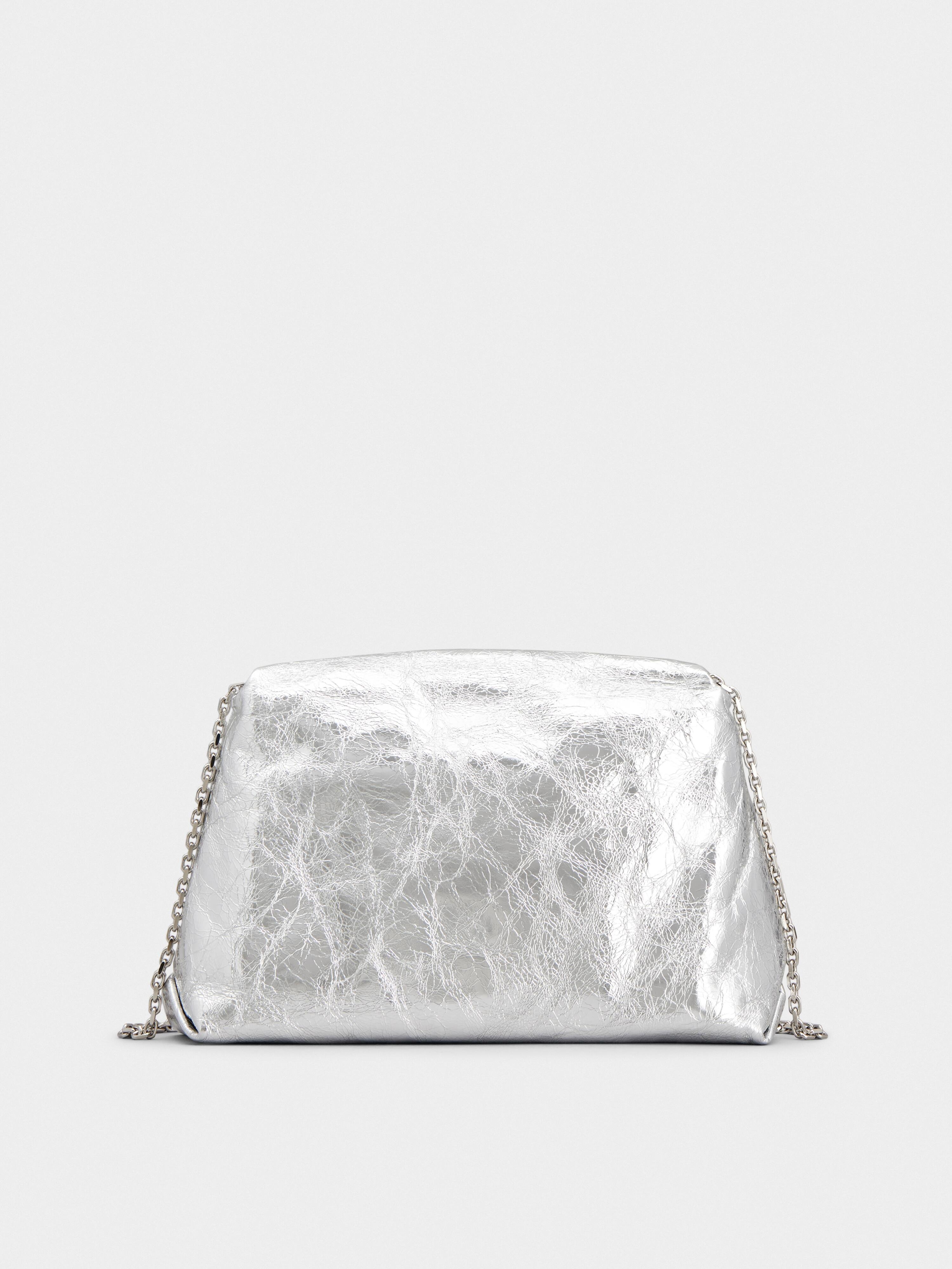 Drapé Bouquet Strass Buckle Mini Bag in Leather - 5