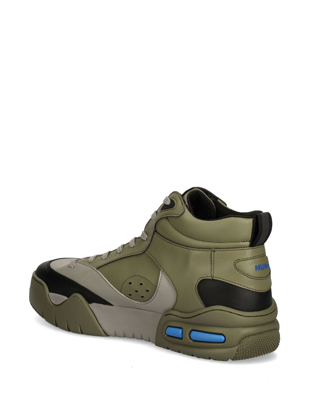 faux-leather sneakers - 3