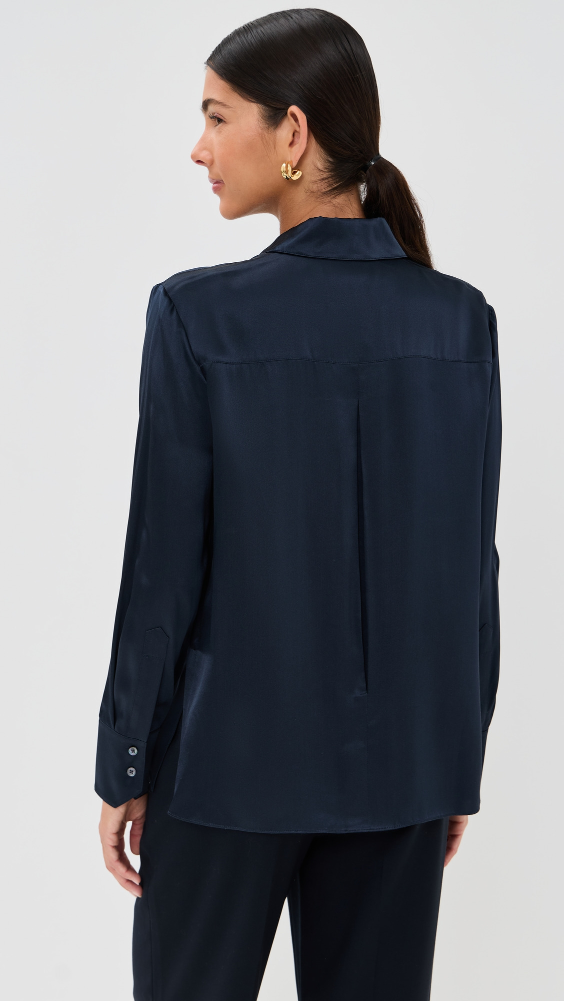 Joey Button Down Silk Top - 2