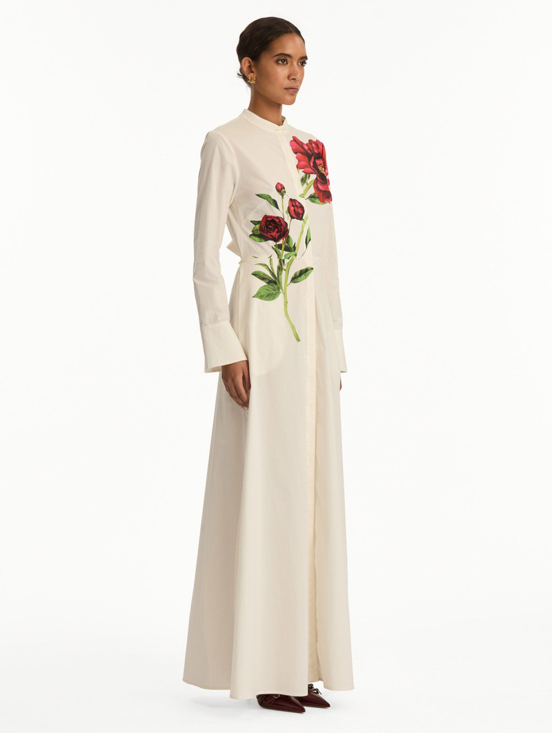 PEONY COTTON POPLIN MAXI DRESS 4