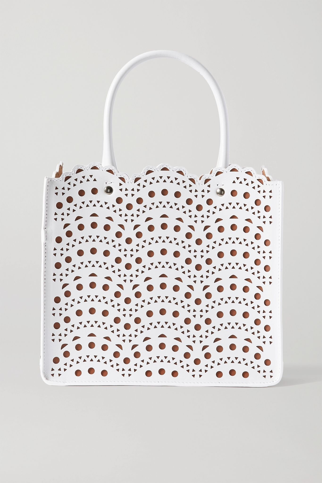 Garance mini laser-cut leather tote - 1