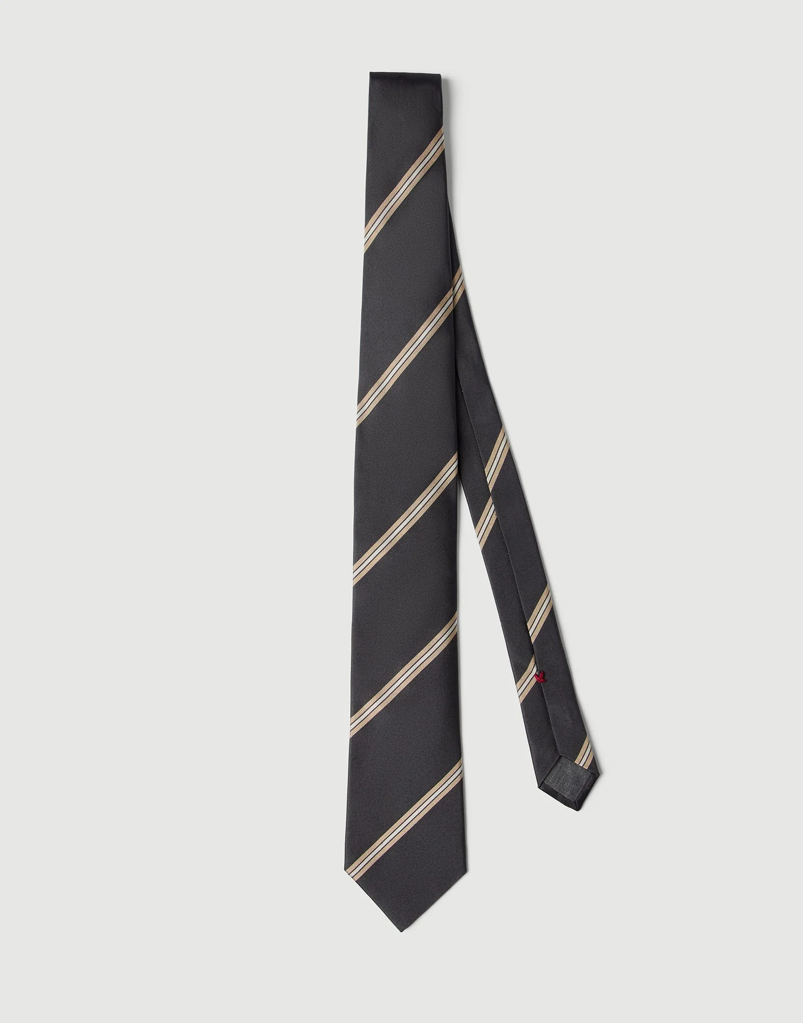 Regimental stripe silk tie - 1