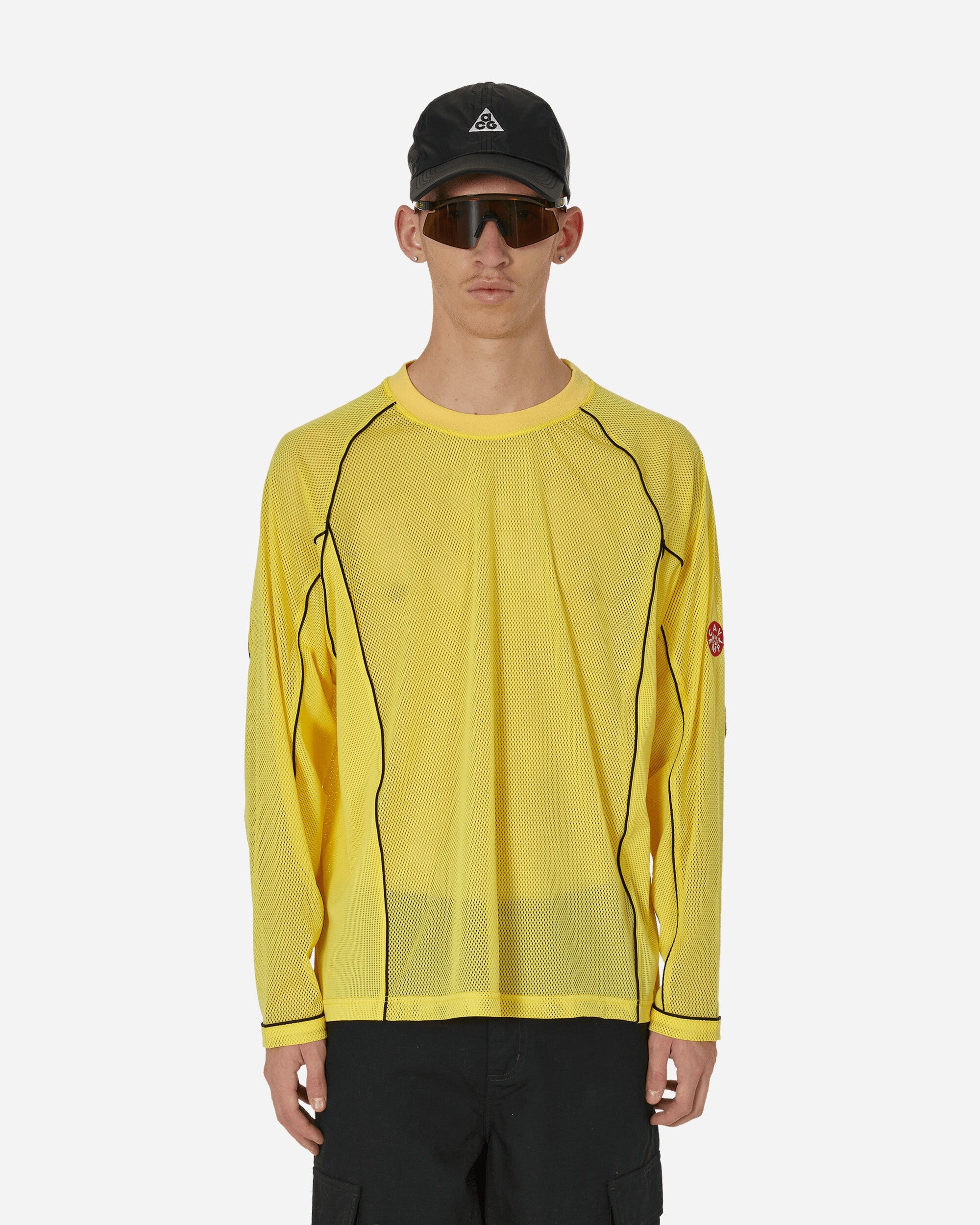 Cav Empt Mesh Raglan Colour Longsleeve T-Shirt Yellow