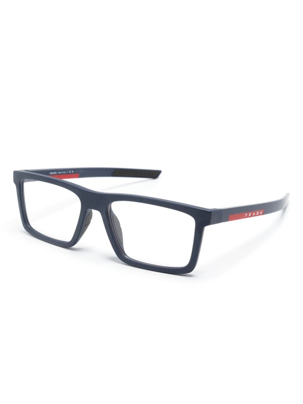 logo-engraved rectangle-frame glasses - 2