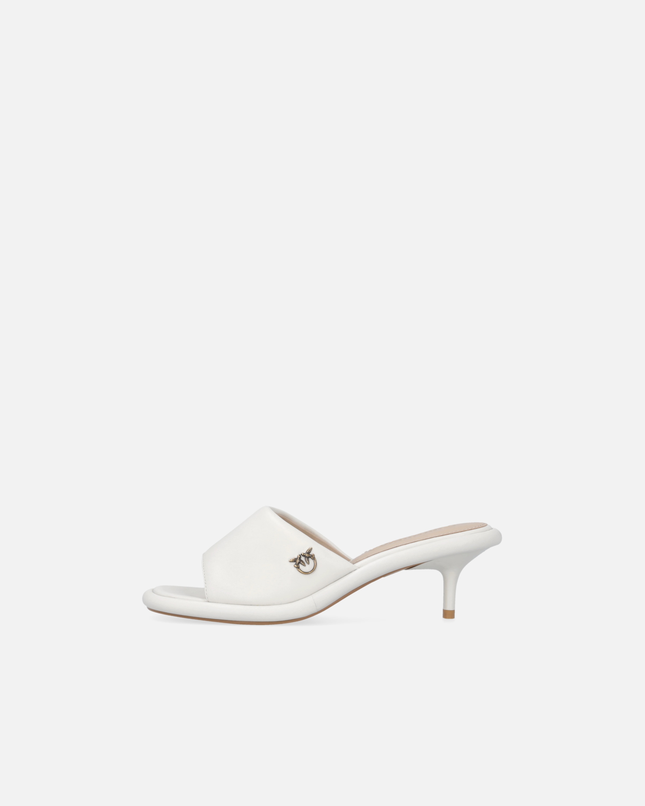 NAPPA LEATHER THONG SANDALS WITH HEEL - 5