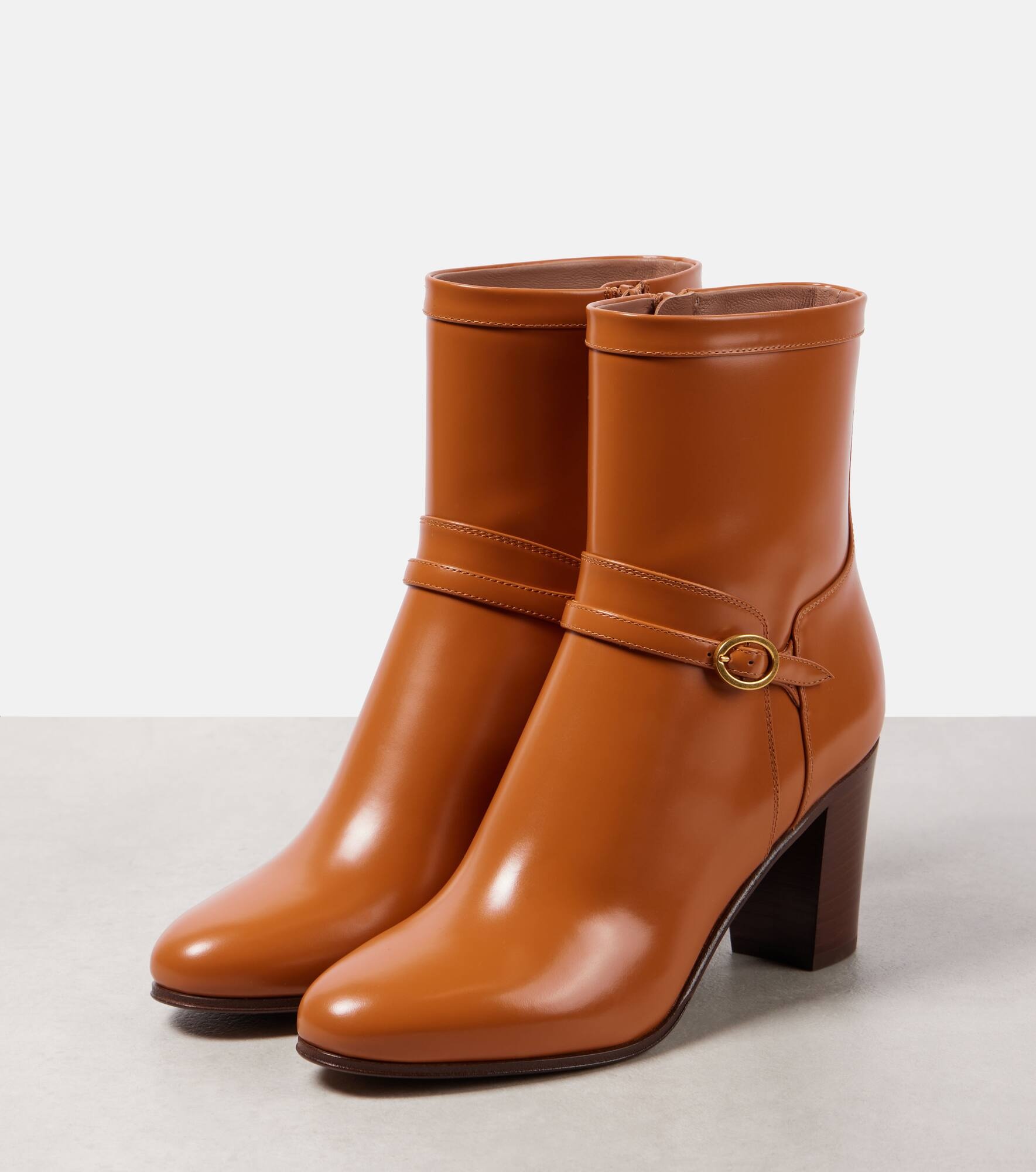 Pattie 75 leather ankle boots - 4