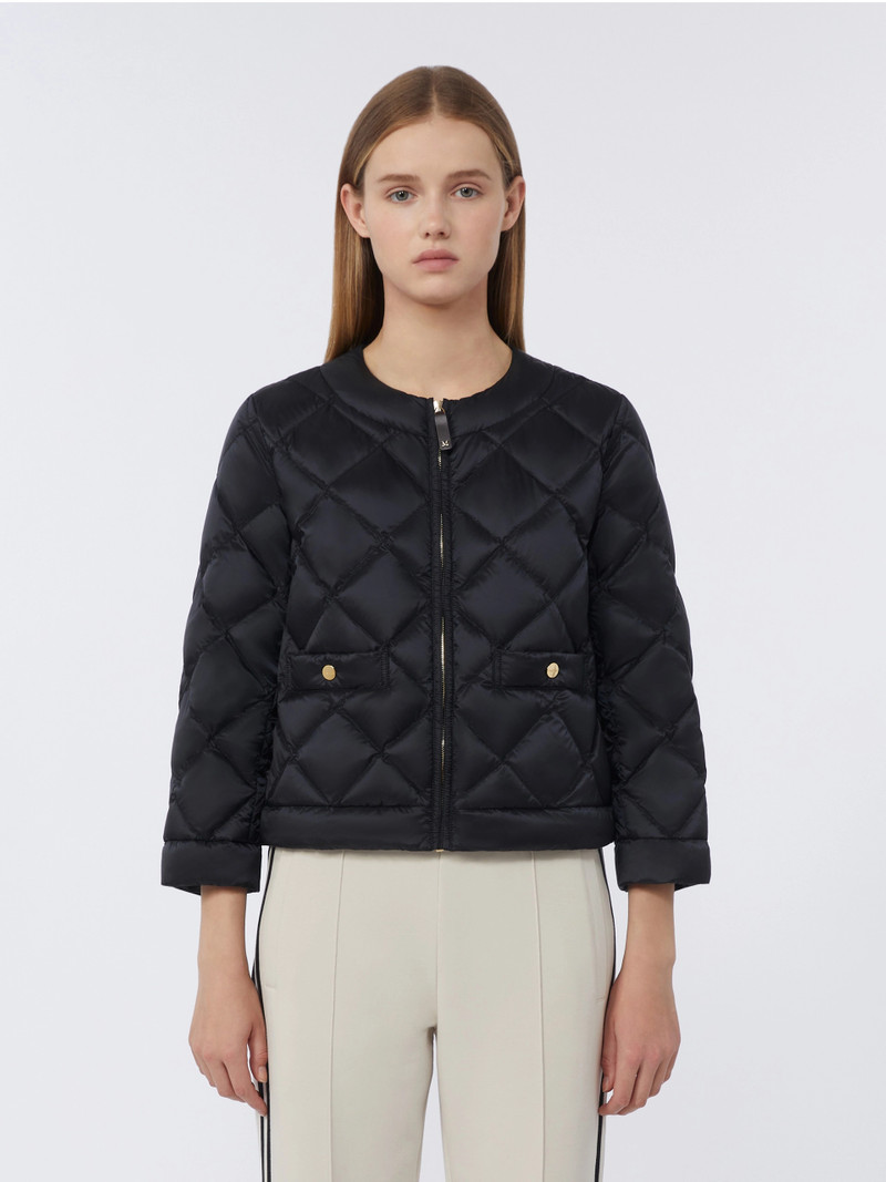 SOFTA Short water-repellent canvas padded jacket - BLACK 3